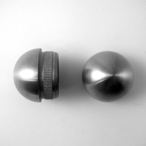 TAPPO SFERICO PER TUBO Ø 42,4 x 2 AISI 304 SATINATO - immagine 3