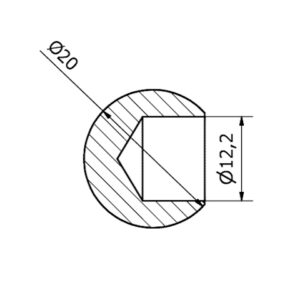 tappo sferico per ø 12 AISI 304 satinato