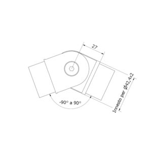 raccordo snodato per tubo Ø 42,4 x 2,0 AISI 316 satinato