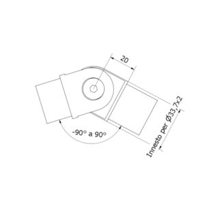 Schema Raccordo snodato in acciaio inox AISI 304 satinato