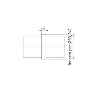 Schema giunzione in acciaio inox AISI 304 satinato