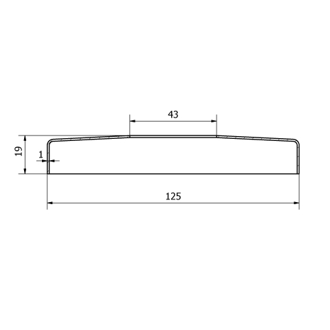 Copripiastra da 125 mm. inox per piastra da 42,4