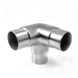 Gomito a 3 vie in acciaio inox AISI 304 satinato