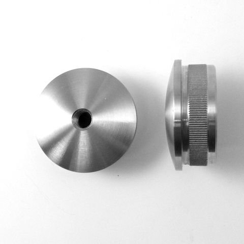 TAPPO BOMBATO Ø 42,4 CON FILET. M 8 AISI 316 SATINATO-1035