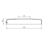 COPRIPIASTRA Ø 125 x 42,4 mm. AISI 304 SATINATO-9448