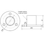 PIASTRA A TERRA Ø 80 x 42,4 mm. AISI 304 SATINATO-9445