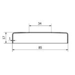 COPRIPIASTRA Ø  85 x 33,7 mm. AISI 304 SATINATO-9446