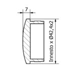 TAPPO BOMBATO PER TUBO Ø 42,4 x 2,0 AISI 304 SATINATO-9509