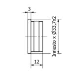 TAPPO PIATTO PER TUBO Ø 33,7 x 2,0 AISI 304 SATINATO-9488