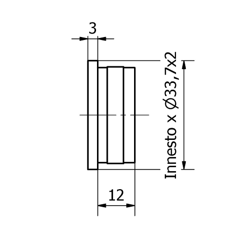 TAPPO PIATTO PER TUBO Ø 33,7 x 2,0 AISI 304 SATINATO-9488