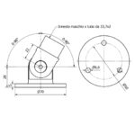 PIASTRA CON SNODO Ø 33,7 x 2,0 AISI 304 SATINATO-9469