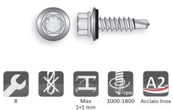 Vite Bimetallo autoperforante per cuciture inox