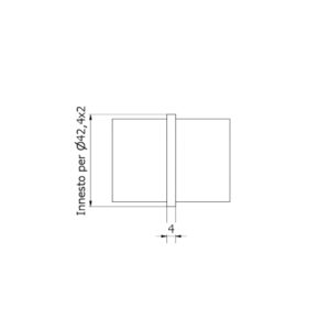 Schema giunzione per tubo in acciaio inox AISI 316 lucido
