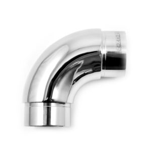 Curva a 90° per tubo Ø 42,4 x 2 mm in acciaio inossidabile AISI 316 lucida