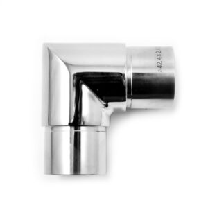 Gomito a 90° per tubo Ø 42,4 x 2 mm in acciaio inox AISI 316 lucido