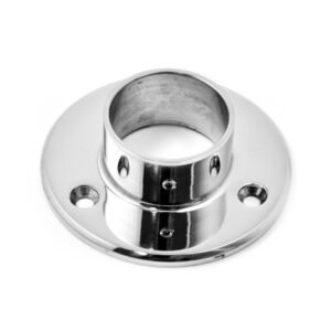 Piastra femmina per tubo Ø 42,4 mm in acciaio inox AISI 316 lucido