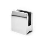 Morsetto 52x52 con attacco Ø 42.4 in acciaio inox AISI 316 lucido
