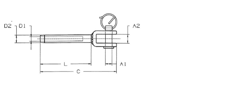 Forcella inox AISI 316 a pressare