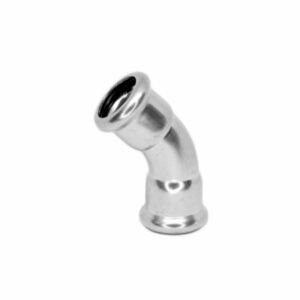 CURVA 45° A PRESSARE FEMMINA - FEMMINA INOX AISI 316L