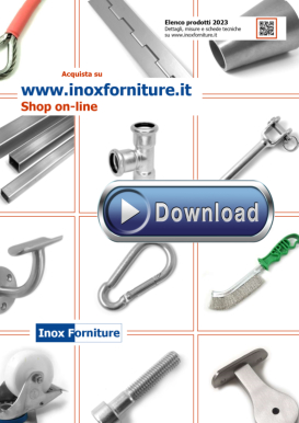 Elenco prodotti Inox forniture. Valido strumento per una rapida consultazione