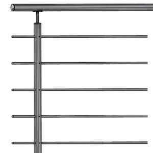Montante tondo in acciaio inox con fori passanti