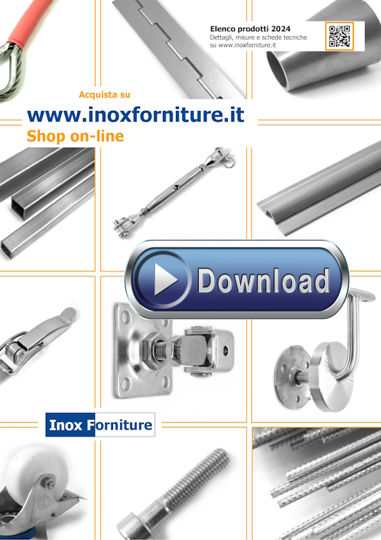 Elenco prodotti Inox forniture. Valido strumento per una rapida consultazione