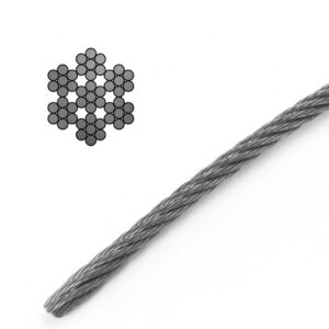 Fune acciaio inox AISI 316 49 fili (7x7)
