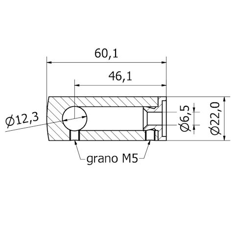 Distanziale in AISI 304 SATINATO. Ideale per fissare le barre in verticale.