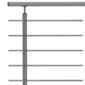 MONTANTE TONDO INOX PER TRAVERSE