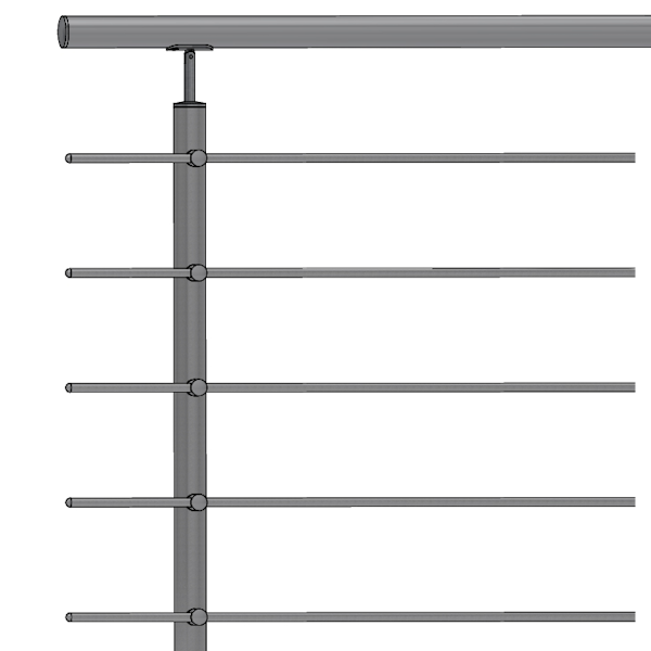 MONTANTE TONDO INOX PER TRAVERSE