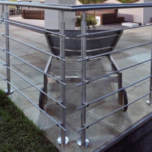 MONTANTE TONDO INOX PER TRAVERSE - immagine 5