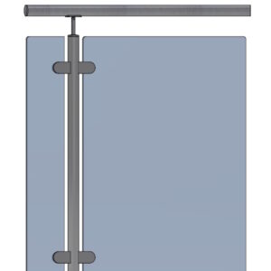 MONTANTE TONDO INOX PER VETRO