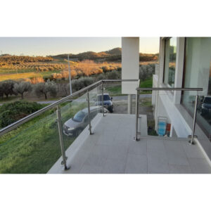 MONTANTE TONDO INOX PER VETRO - immagine 3