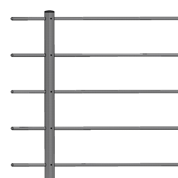 Paletto in acciaio inox per traverse disponibile in AISI 304 e AISI 316 in finitura satinata o lucida.